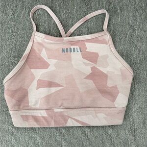 NOBULL Blush Geometric  High Neck Sports Bra Pink XS